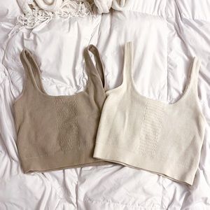 Cropped Ribbed Tanks